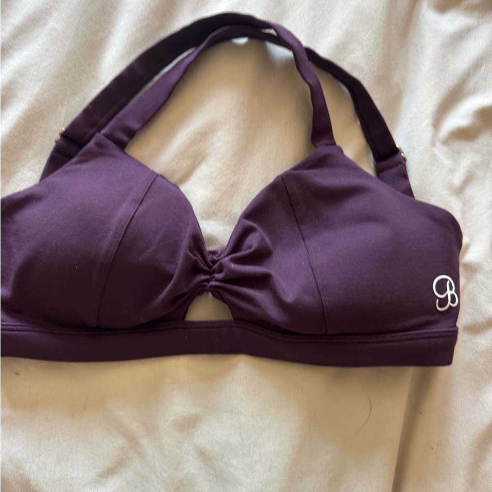 Bombshell Sportswear Purple Sports Bra Adjustable Straps